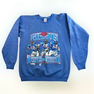 VTG 90's New York‎ Giants Triple Threat Taylor Banks Johnson Sweatshirt Size XL